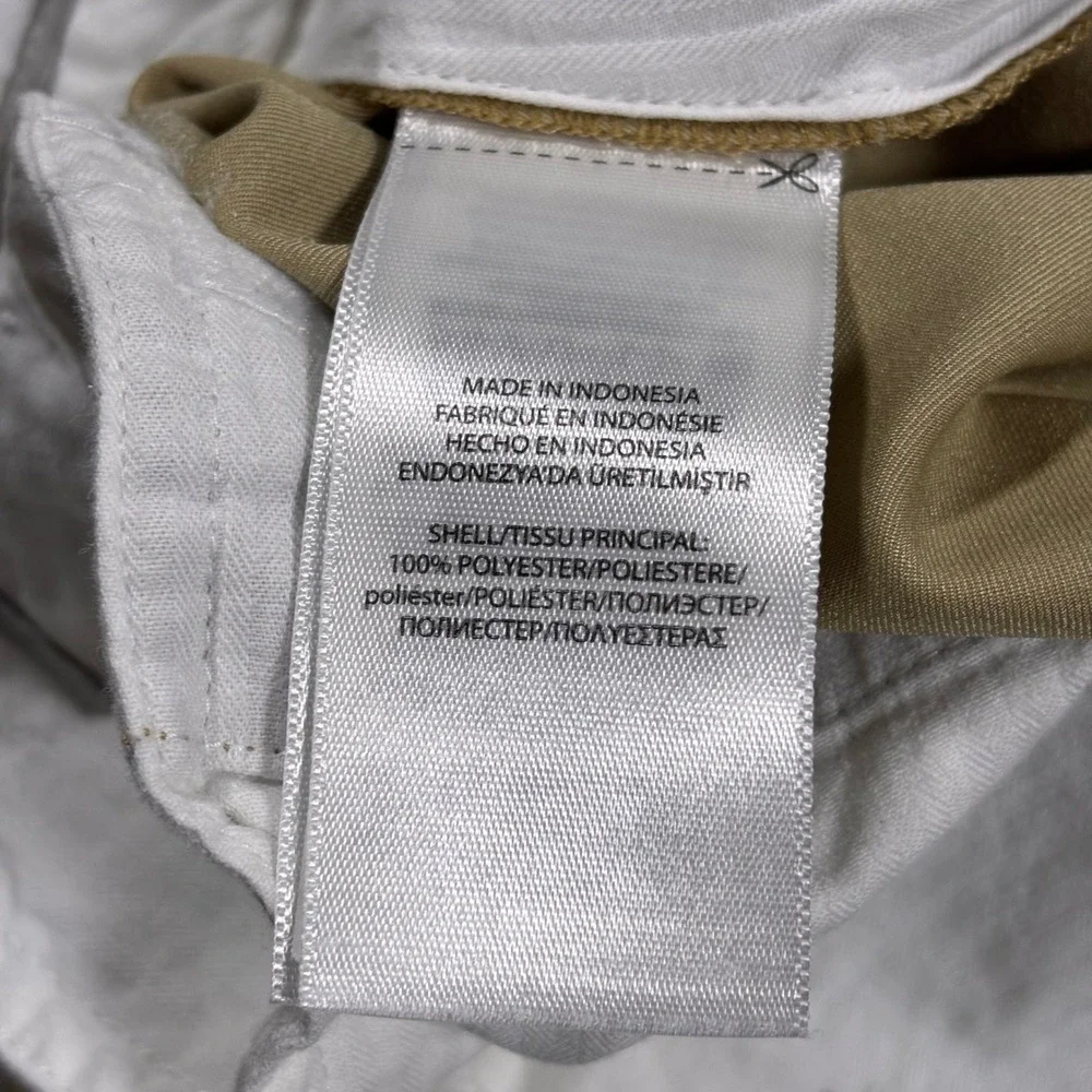 RLX Ralph Lauren Mens Khaki Tan Golf Chino Pants Flat Front Performance Trousers